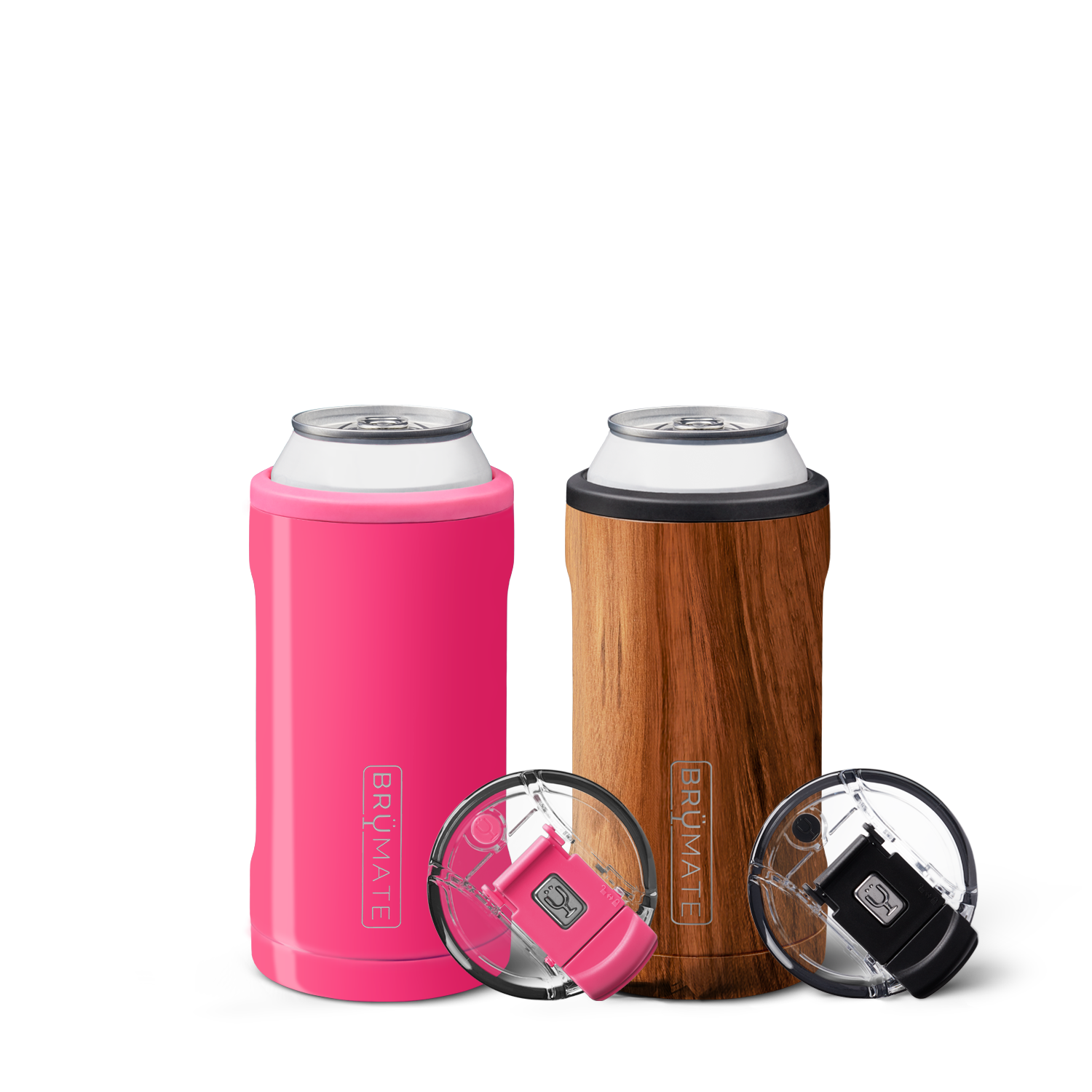 Hopsulator Trio Bundle | Walnut + Neon Pink | 12/16oz Standard Cans
